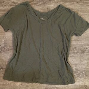 Aerie Olive Green V-Neck Women's Top